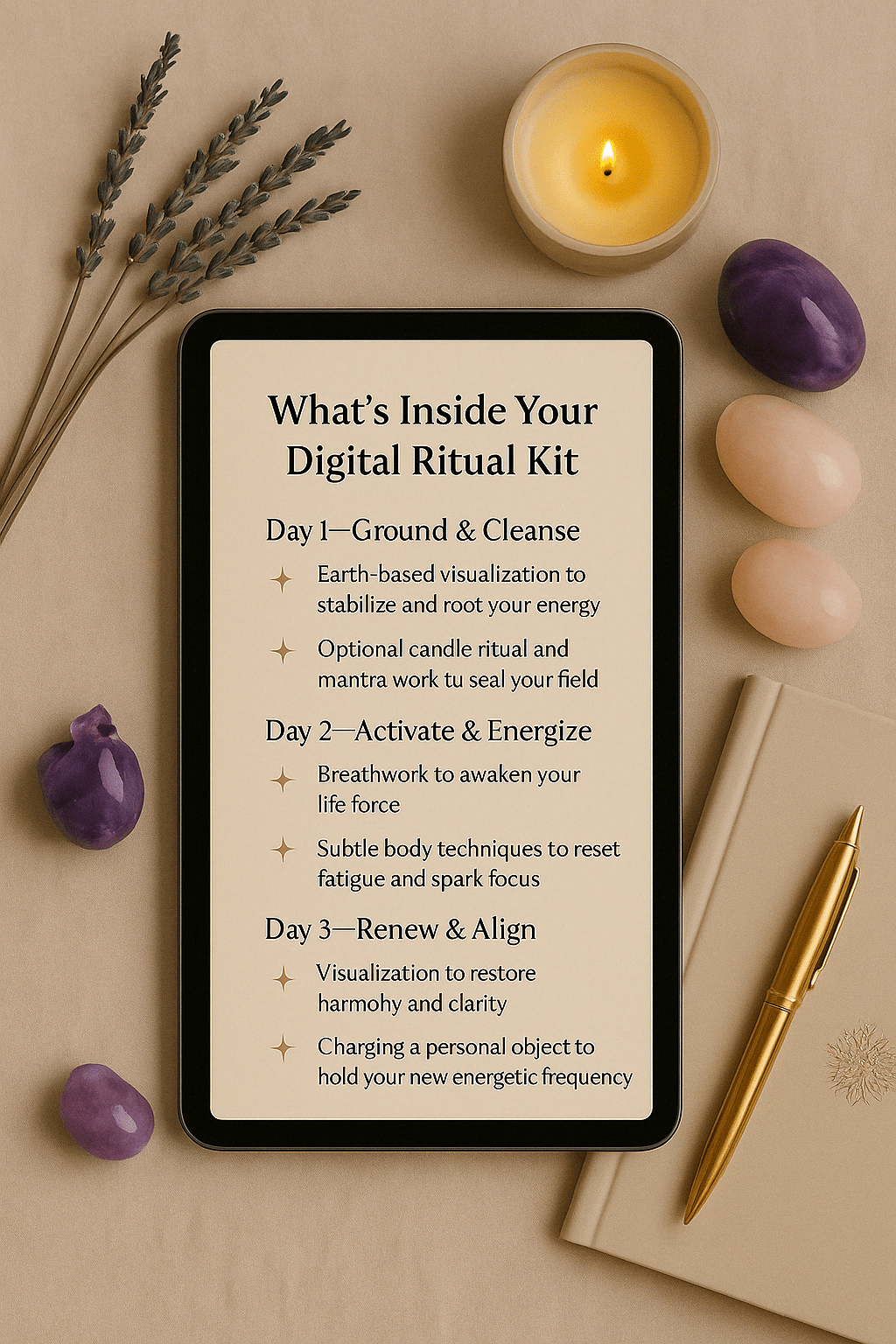 3 Day Energy Reset Ritual Kit + BONUS 30 Day Energy Maintenance Calendar - Sacred Willow